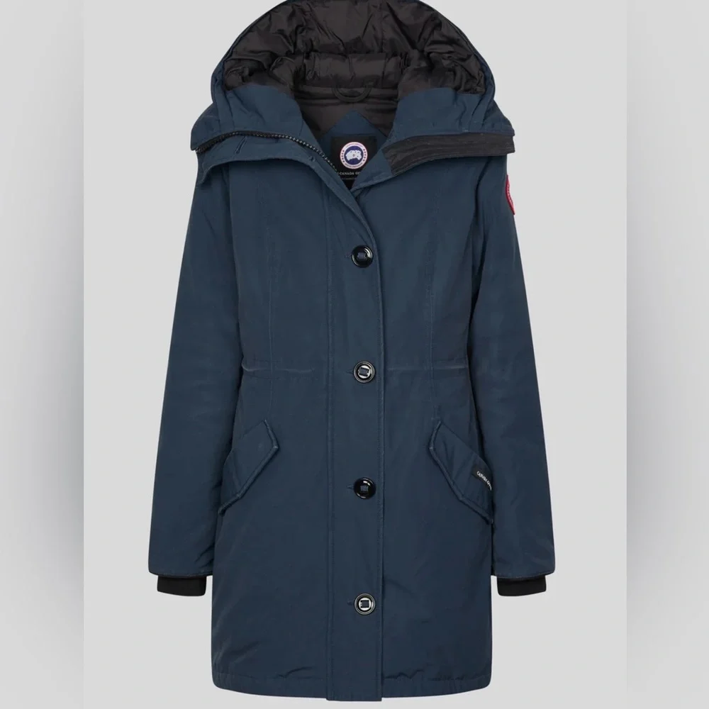 NWT New Canada Goode Rossclaire Down Parka in Atlantic Navy Size Small - Picture 10 of 10
